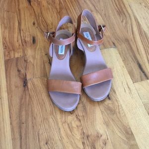 Tan Leather Heeled Sandals